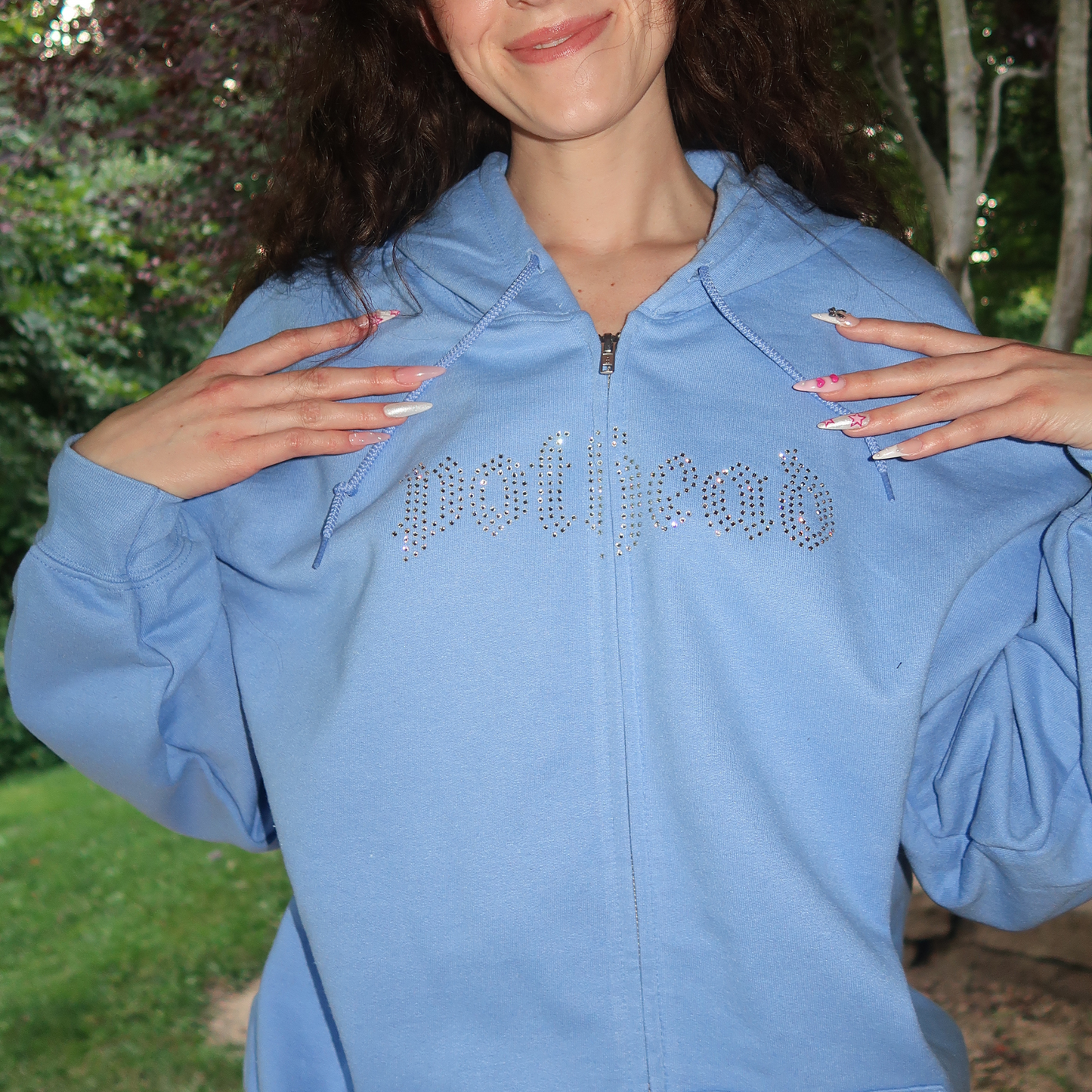 BLUE POTHEAD RHINESTONE JACKET