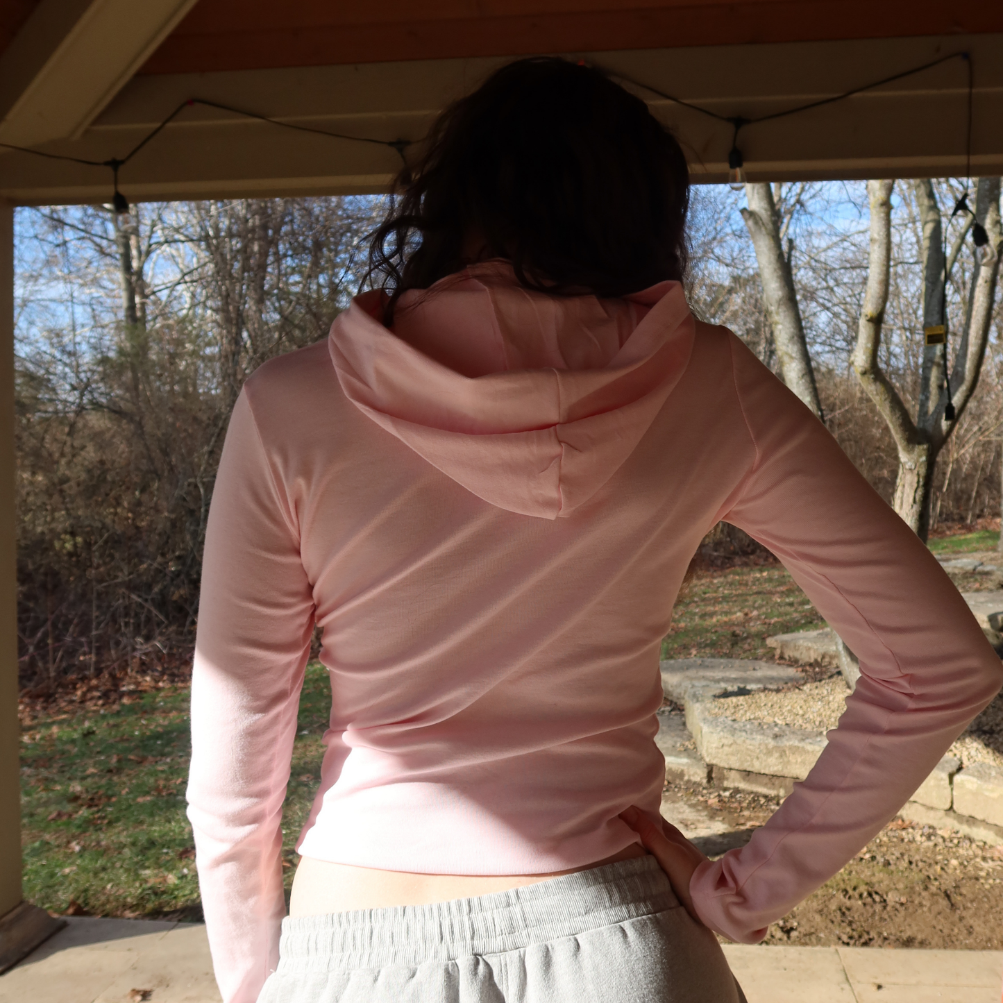 STONED LONG SLEEVE HOODED SHIRT