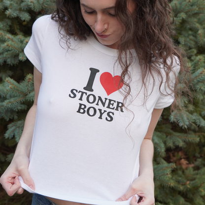 I LOVE STONER BOYS BABY TEE