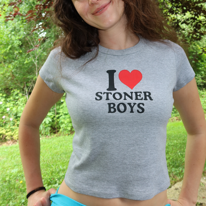 I LOVE STONER BOYS BABY TEE