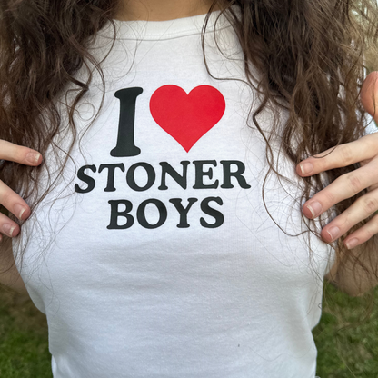 I LOVE STONER BOYS BABY TEE