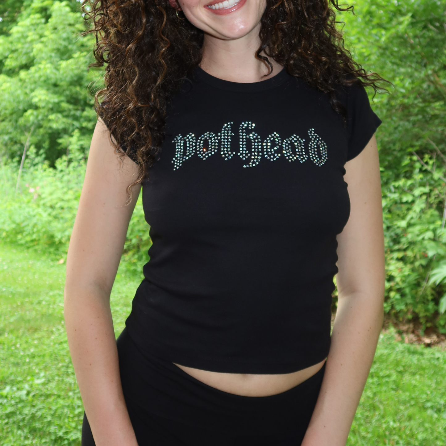 POTHEAD RHINESTON BABY TEE