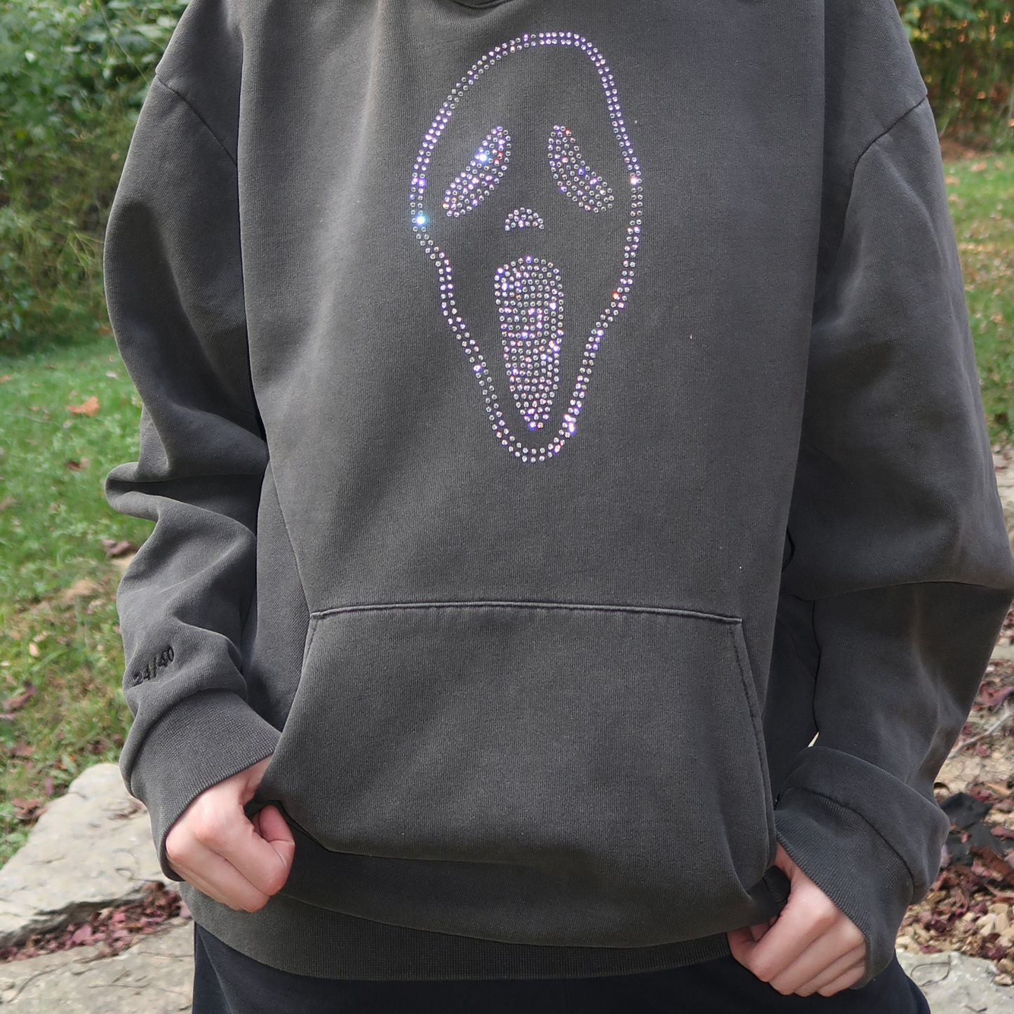 GHOST FACE RHINESTONE HOODIE