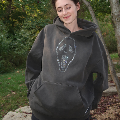 GHOST FACE RHINESTONE HOODIE