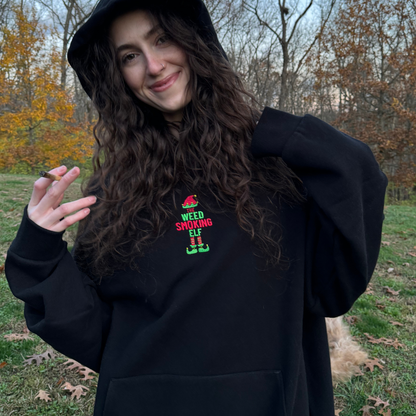 WEED SMOKING ELF SWEATSHIRT