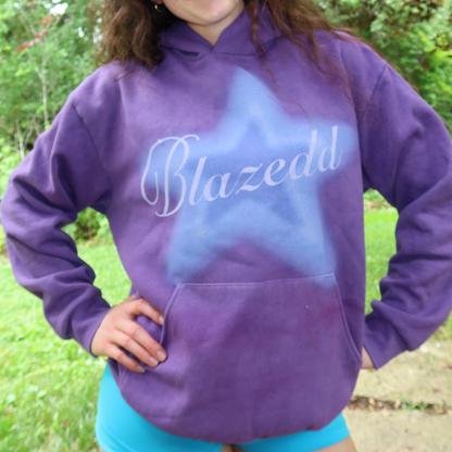 PURPLE BLAZEDD STAR HOODIE