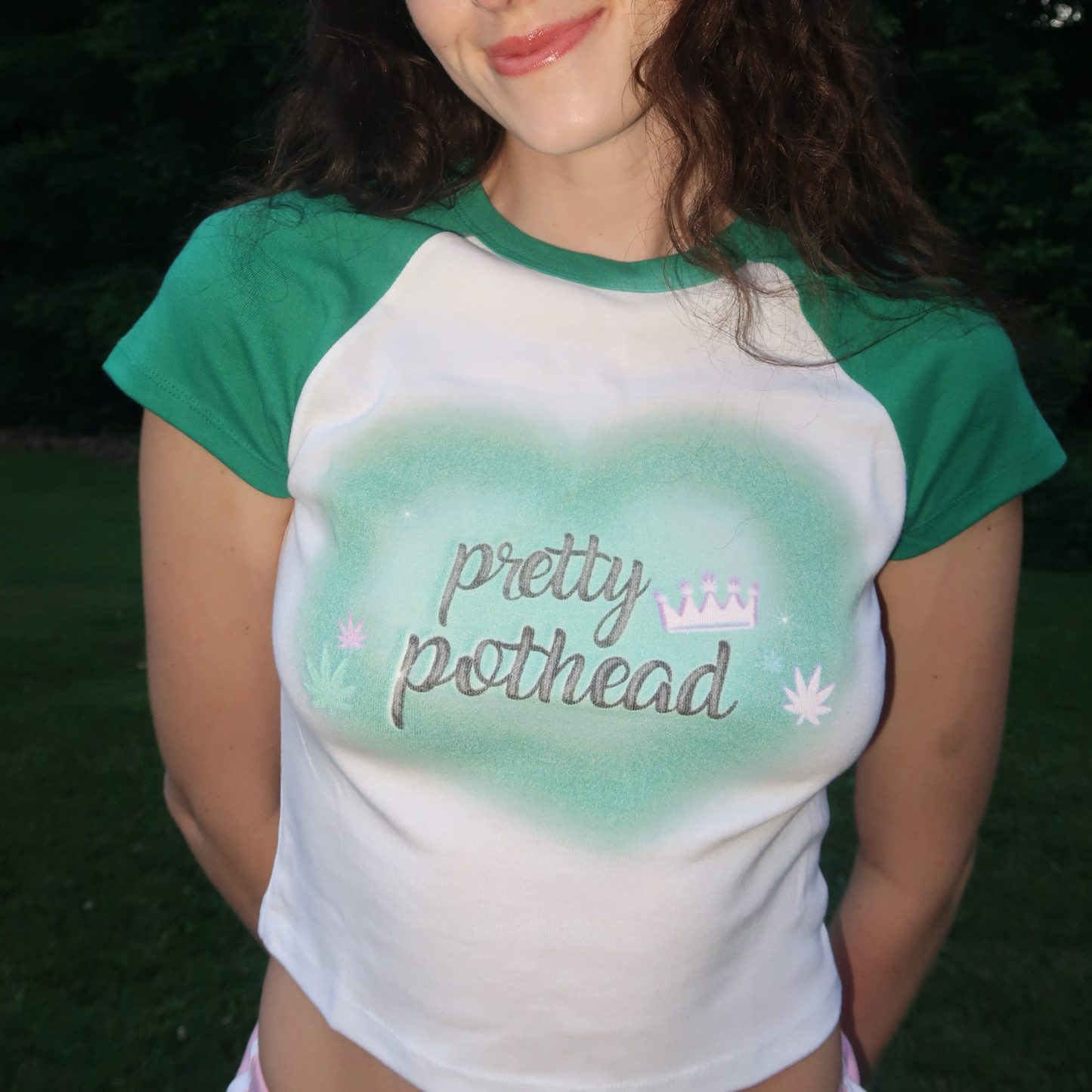 PRETTY POTHEAD COLOR BLOCK BABY TEE