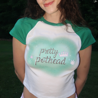 PRETTY POTHEAD COLOR BLOCK BABY TEE