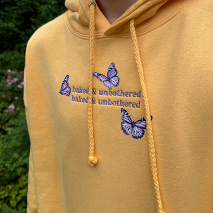 BUTTERFLY BAKED & UNBOTHERED HOODIE