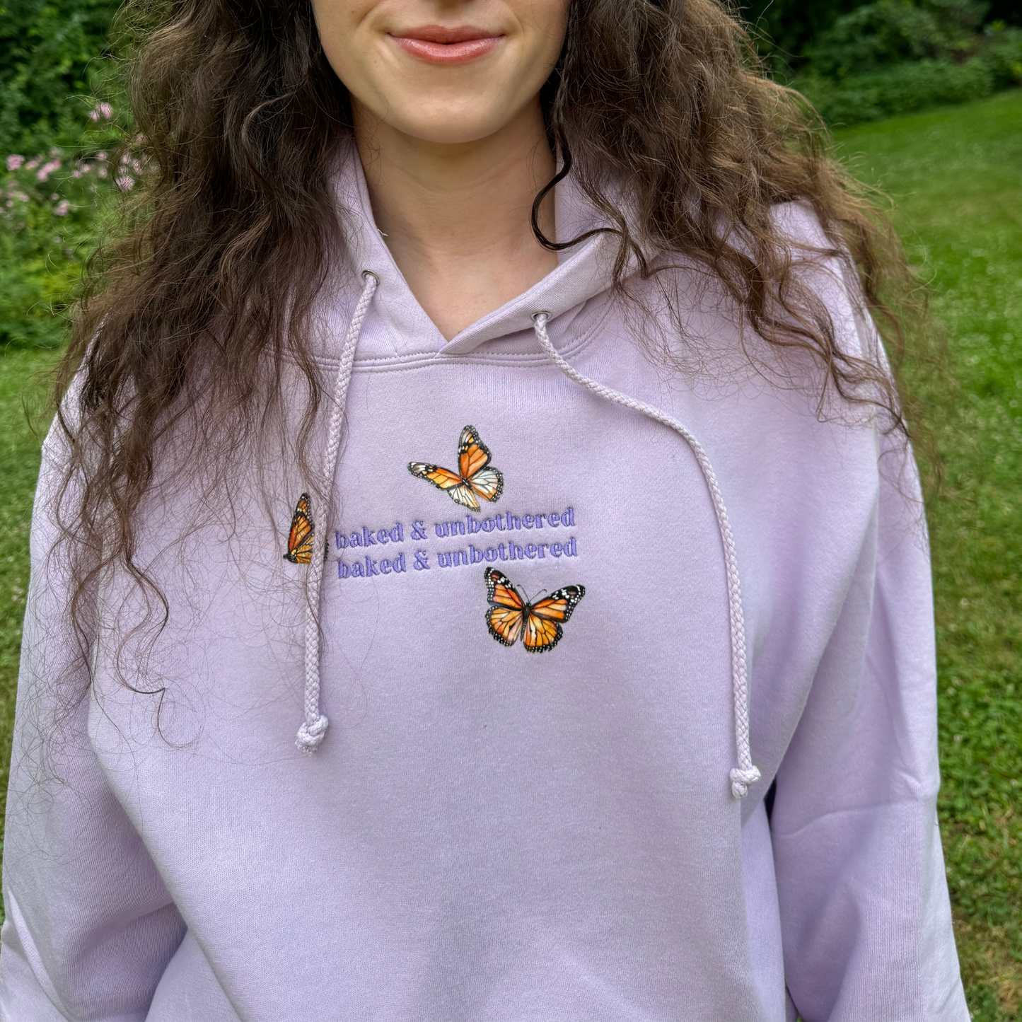 BUTTERFLY BAKED & UNBOTHERED HOODIE