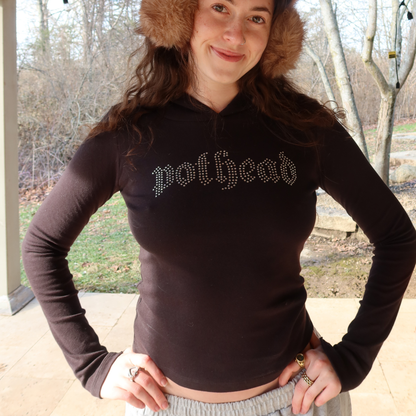 POTHEAD LONG SLEEVE HOODED SHIRT