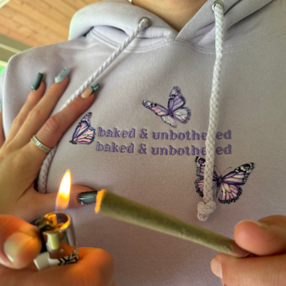 BUTTERFLY BAKED & UNBOTHERED HOODIE