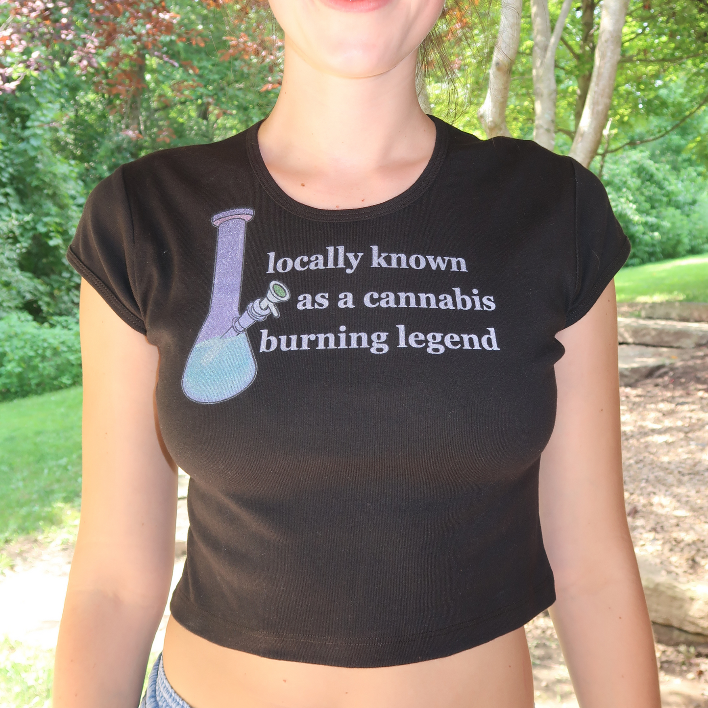 Locally known as a canna burning legend baby tee