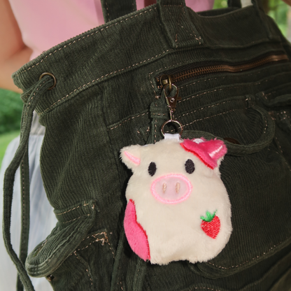 COQUETTE COW PLUSHIE BAG CHARM & KEYCHAIN