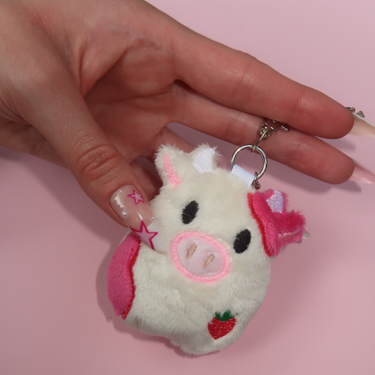 COQUETTE COW PLUSHIE BAG CHARM & KEYCHAIN