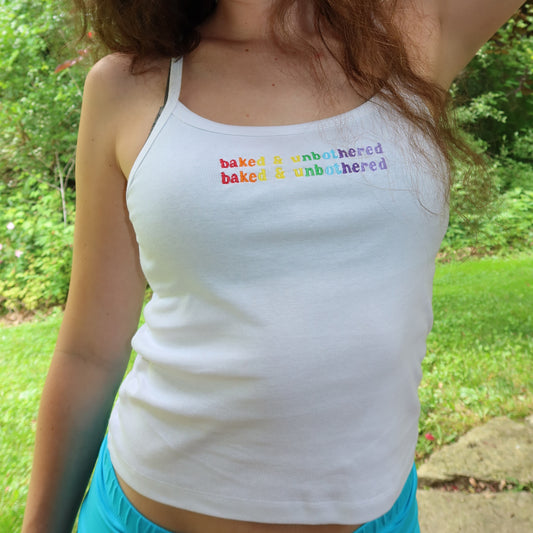 PRIDE EDITION BAKED & UNBOTHERED TANK TOP