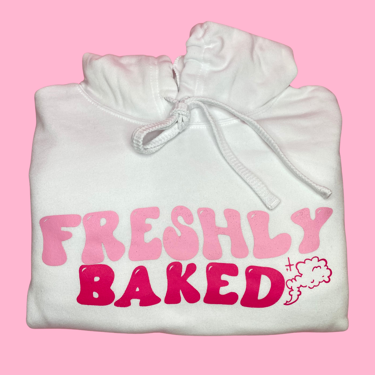 FRESHLY BAKED CROPPED HOODIE WHITE