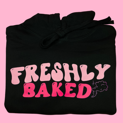 FRESHLY BAKED CROPPED HOODIE BLACK