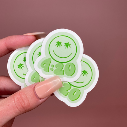 420 SMILEY STICKER